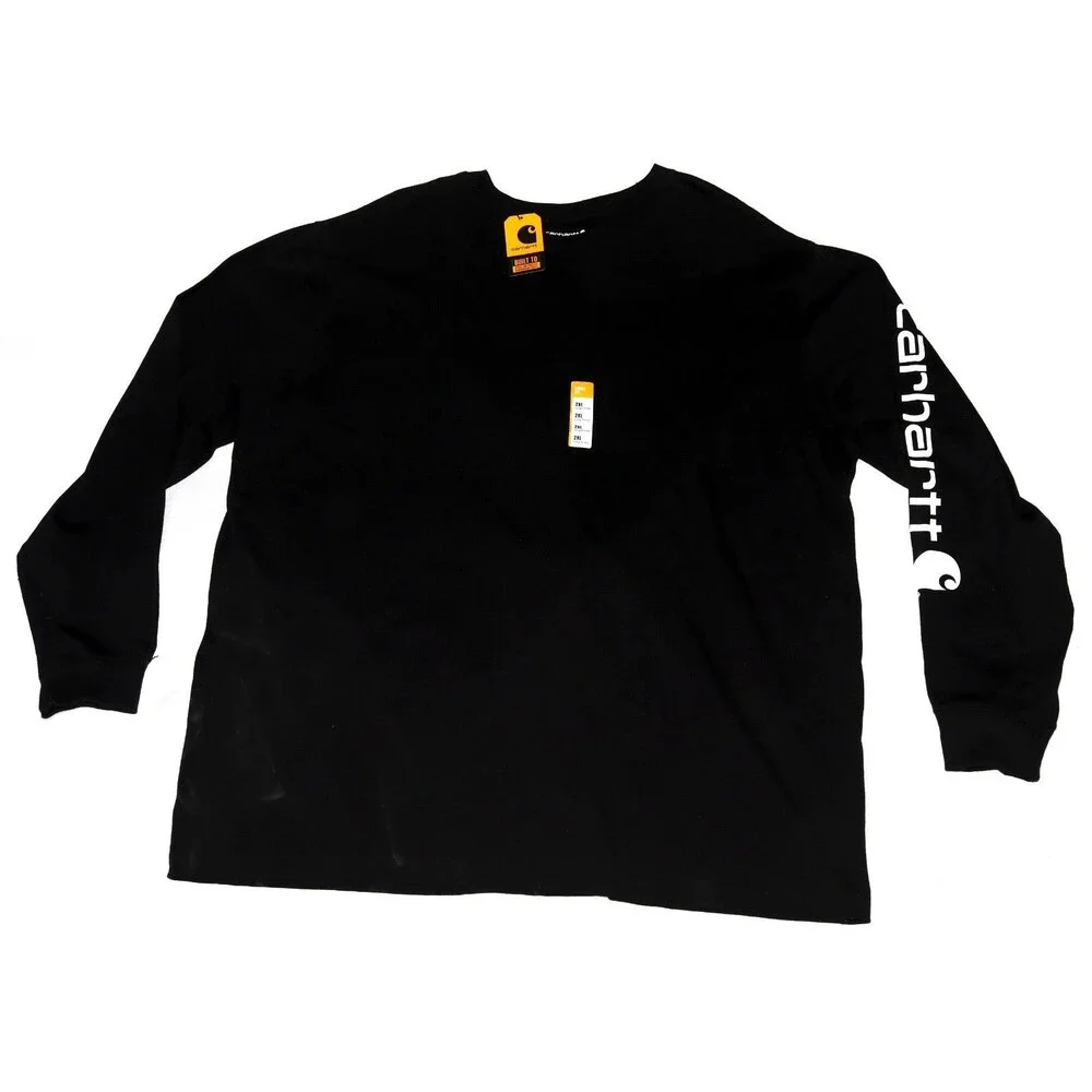 Carhartt Loose Fit Heavyweight Long-Sleeve Logo Sleeve Graphic Size 2XL TK0231-M